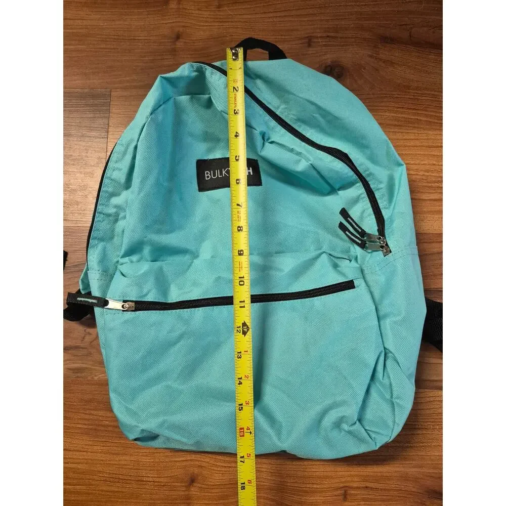 Bulktech Teal Blue Casual School Bookbag Laptop Backpack 17